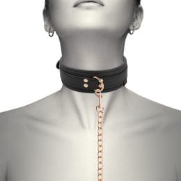 COQUETTE CHIC DESIRE - FANTASY VEGAN LEATHER NECKLACE WITH STRAP AND NEOPRENE LINING